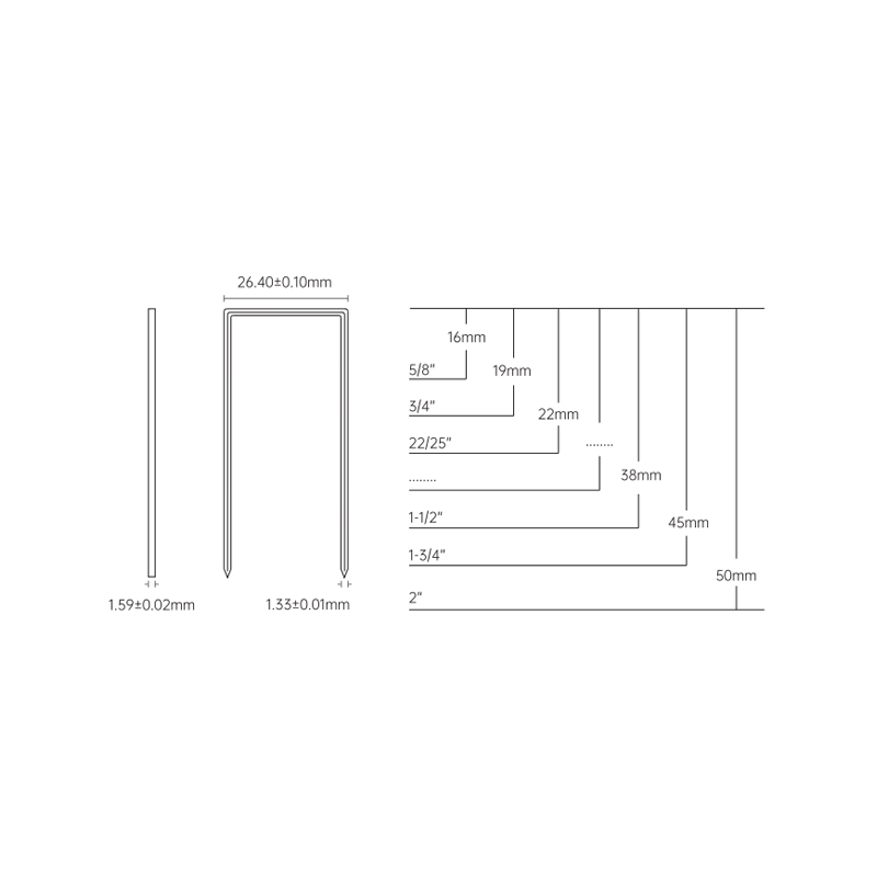 16 Gauge P/ GSW Series Staples