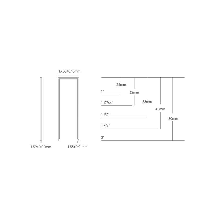 16 Gauge GS16 Series Staples